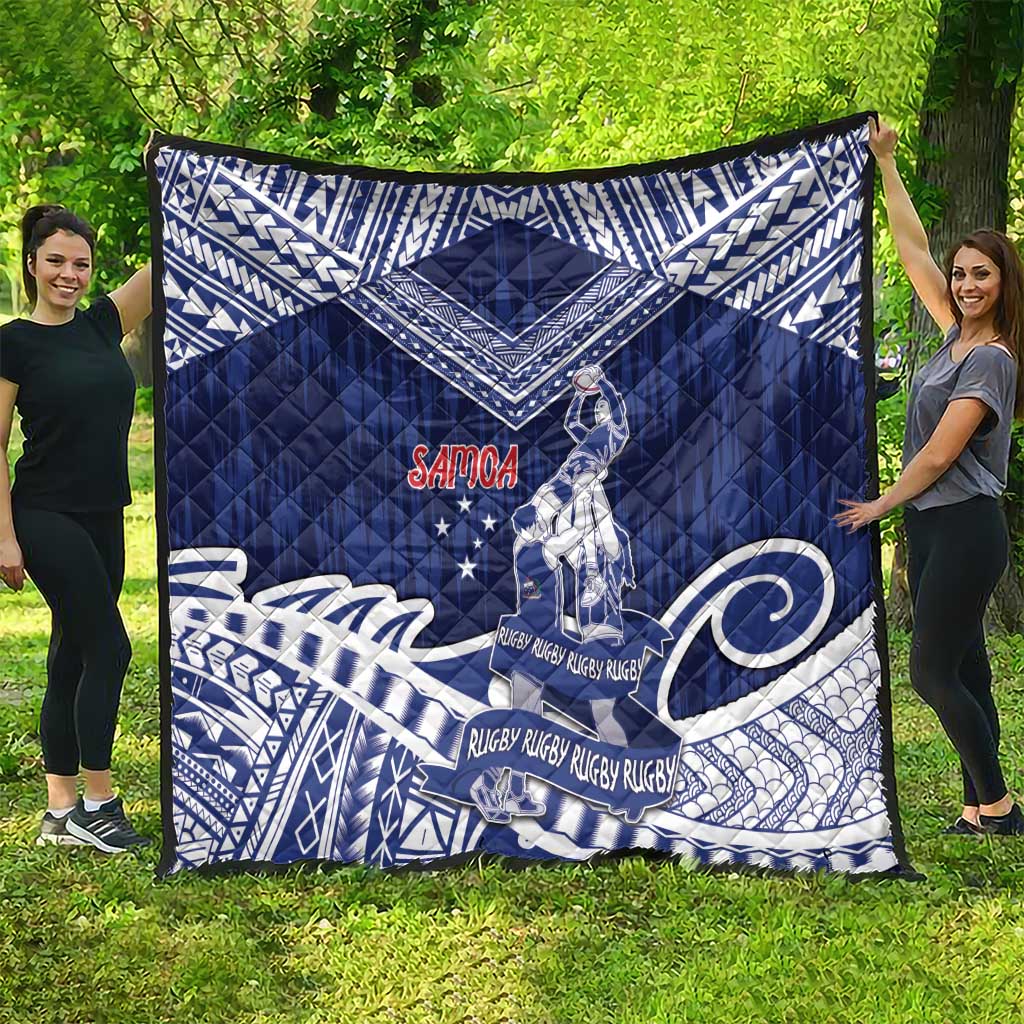 Samoa Rugby Quilt Pacific Warrior Glory - Polynesian Pride