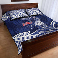 Samoa Rugby Quilt Bed Set Pacific Warrior Glory - Polynesian Pride