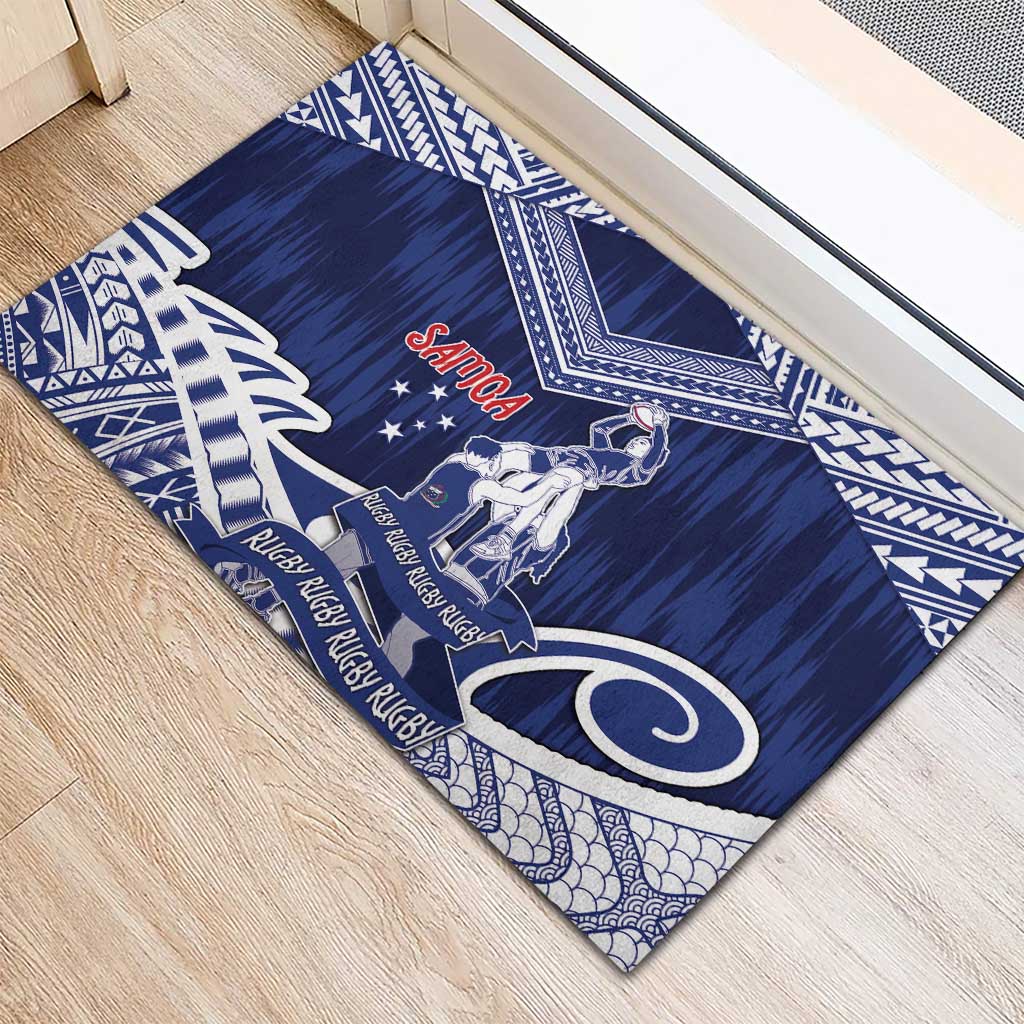 Samoa Rugby Rubber Doormat Pacific Warrior Glory - Polynesian Pride