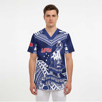Personalised Samoa Rugby Scrub Top Pacific Warrior Glory - Polynesian Pride