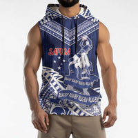 Personalised Samoa Rugby Sleeveless Hoodie Pacific Warrior Glory - Polynesian Pride