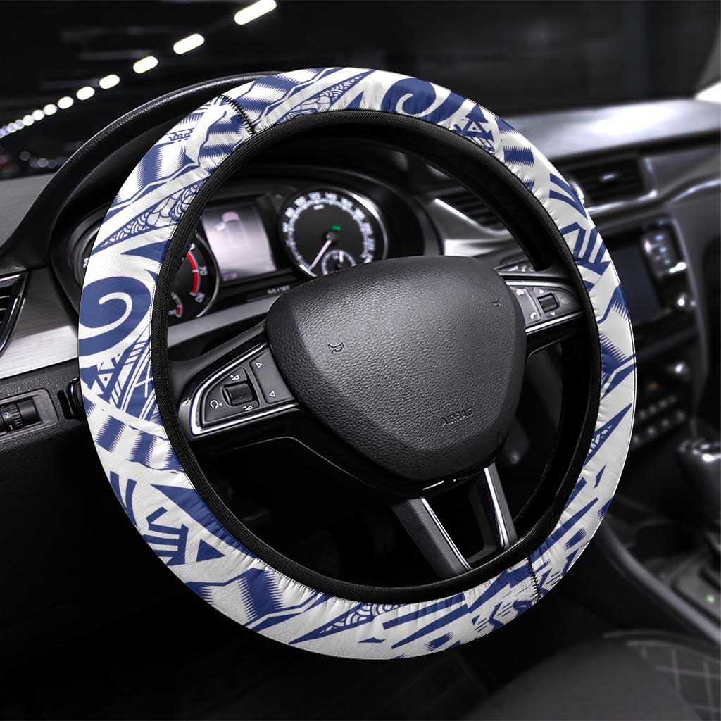 Samoa Rugby Steering Wheel Cover Pacific Warrior Glory - Polynesian Pride