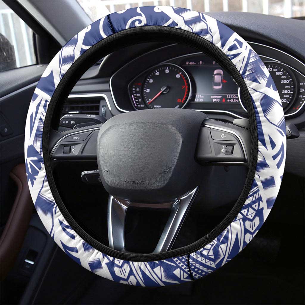 Samoa Rugby Steering Wheel Cover Pacific Warrior Glory - Polynesian Pride