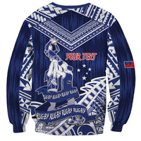 Personalised Samoa Rugby Sweatshirt Pacific Warrior Glory - Polynesian Pride