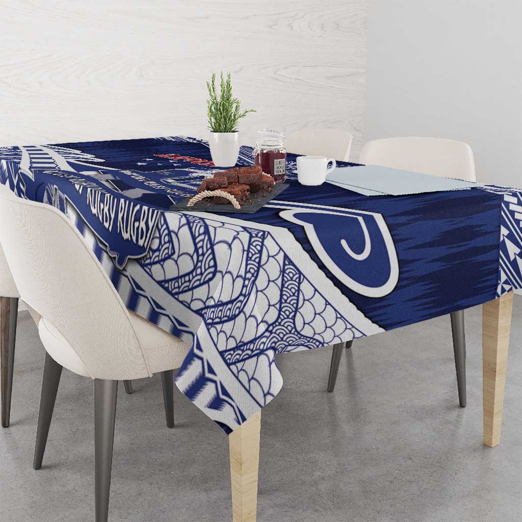 Samoa Rugby Tablecloth Pacific Warrior Glory - Polynesian Pride