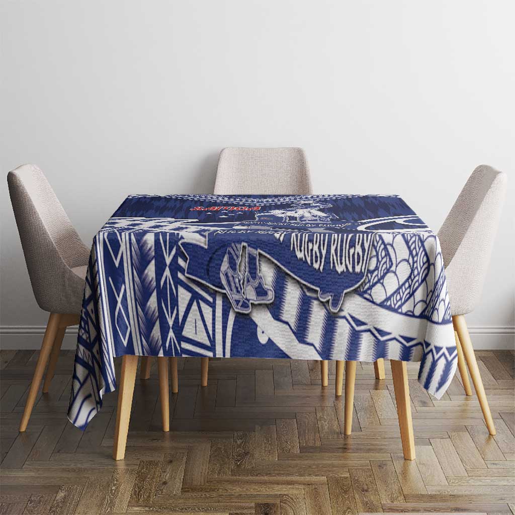 Samoa Rugby Tablecloth Pacific Warrior Glory - Polynesian Pride