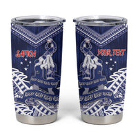 Personalised Samoa Rugby Tumbler Cup Pacific Warrior Glory - Polynesian Pride