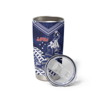 Personalised Samoa Rugby Tumbler Cup Pacific Warrior Glory - Polynesian Pride
