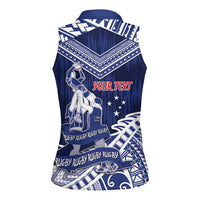 Personalised Samoa Rugby Women Sleeveless Polo Shirt Pacific Warrior Glory - Polynesian Pride