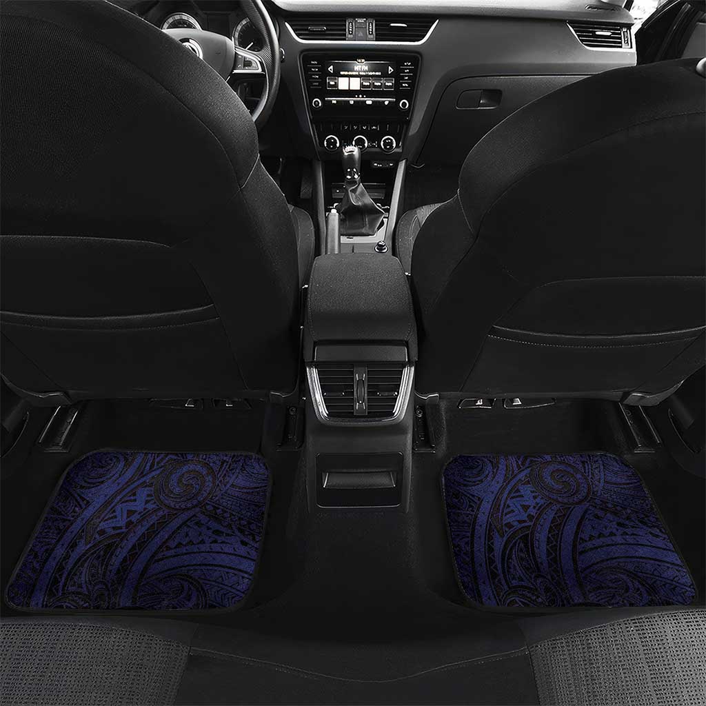American Samoa Car Mats Bald Eagle With Polynesian Pattern - Polynesian Pride