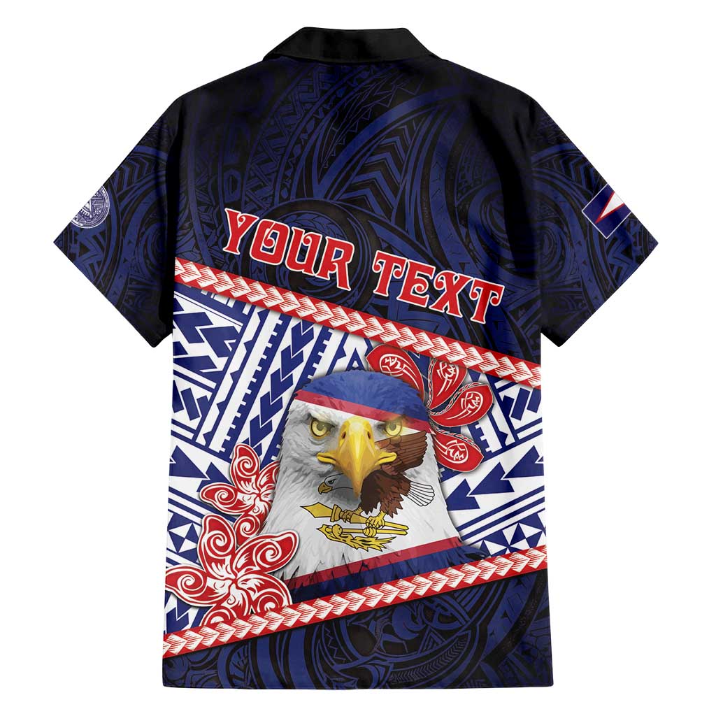 Personalized American Samoa Family Matching Off Shoulder Maxi Dress and Hawaiian Shirt Bald Eagle With Polynesian Pattern - Polynesian Pride