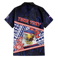 Personalized American Samoa Family Matching Short Sleeve Bodycon Dress and Hawaiian Shirt Bald Eagle With Polynesian Pattern - Polynesian Pride