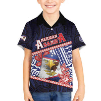 Personalized American Samoa Kid Hawaiian Shirt Bald Eagle With Polynesian Pattern - Polynesian Pride