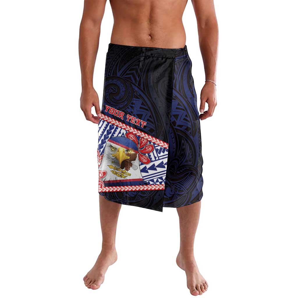 Personalized American Samoa Lavalava Bald Eagle With Polynesian Pattern - Polynesian Pride