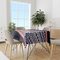 American Samoa Tablecloth Bald Eagle With Polynesian Pattern - Polynesian Pride