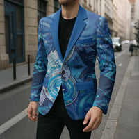 Personalised Northern Mariana Islands Blazer Galaxy Polynesian Shark Tattoo - Polynesian Pride