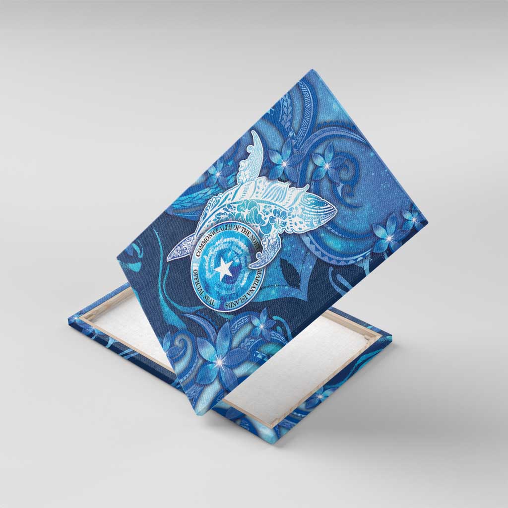 Northern Mariana Islands Canvas Wall Art Galaxy Polynesian Shark Tattoo - Polynesian Pride