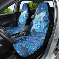 Northern Mariana Islands Car Seat Cover Galaxy Polynesian Shark Tattoo - Polynesian Pride