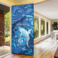 Northern Mariana Islands Door Cover Galaxy Polynesian Shark Tattoo - Polynesian Pride
