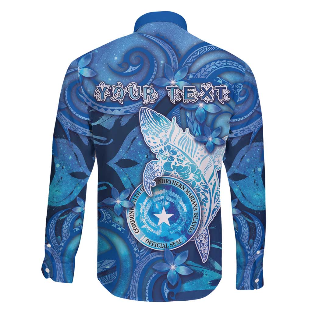 Personalised Northern Mariana Islands Family Matching Off Shoulder Maxi Dress and Hawaiian Shirt Galaxy Polynesian Shark Tattoo - Polynesian Pride