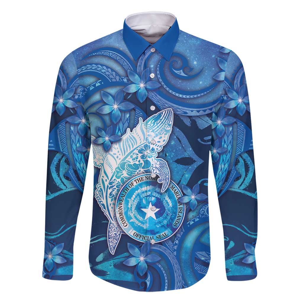 Personalised Northern Mariana Islands Family Matching Off Shoulder Short Dress and Hawaiian Shirt Galaxy Polynesian Shark Tattoo - Polynesian Pride