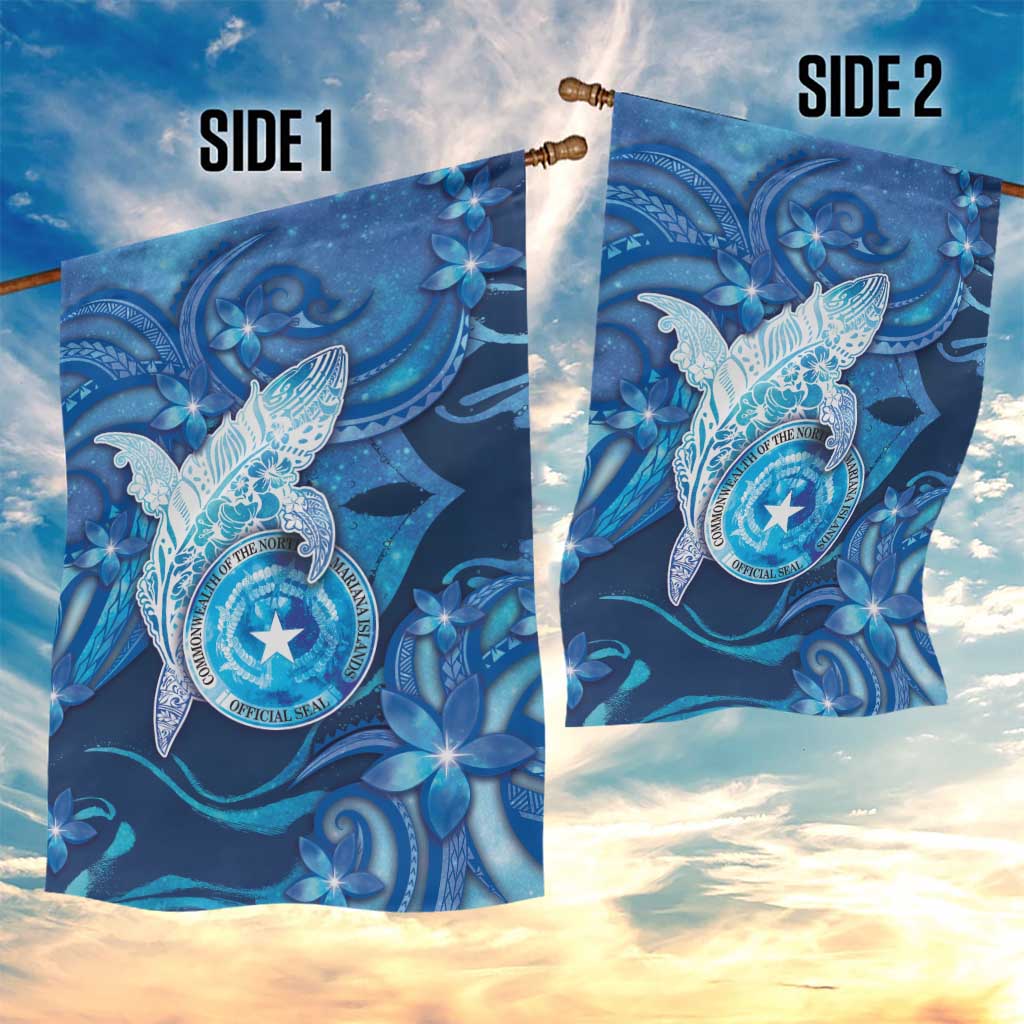 Northern Mariana Islands Garden Flag Galaxy Polynesian Shark Tattoo - Polynesian Pride