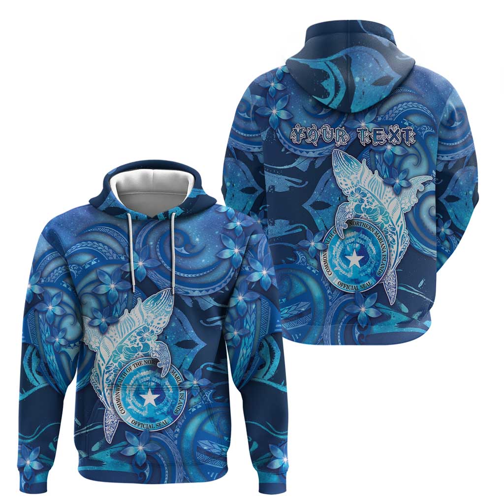 Personalised Northern Mariana Islands Hoodie Galaxy Polynesian Shark Tattoo - Polynesian Pride