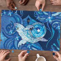 Northern Mariana Islands Puzzle Galaxy Polynesian Shark Tattoo - Polynesian Pride