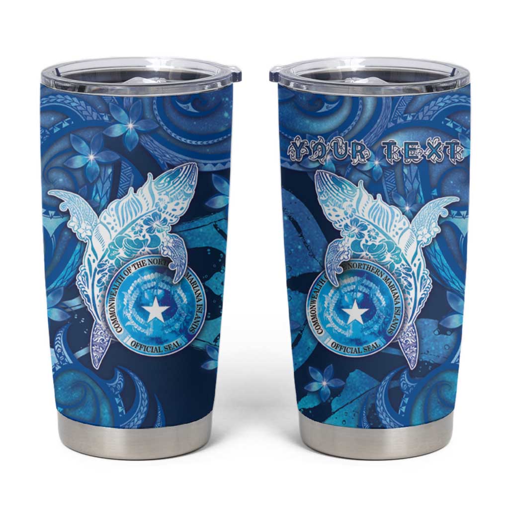 Personalised Northern Mariana Islands Tumbler Cup Galaxy Polynesian Shark Tattoo - Polynesian Pride