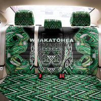 Aotearoa Whakatohea Back Car Seat Cover Maori Tribal Green Abalone Paua Shell Pattern DT05 - Polynesian Pride