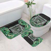 Aotearoa Whakatohea Bathroom Set Maori Tribal Green Abalone Paua Shell Pattern DT05 - Polynesian Pride