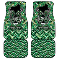 Aotearoa Whakatohea Car Mats Maori Tribal Green Abalone Paua Shell Pattern DT05 - Polynesian Pride