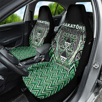 Aotearoa Whakatohea Car Seat Cover Maori Tribal Green Abalone Paua Shell Pattern DT05 - Polynesian Pride