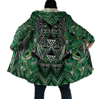 Aotearoa Whakatohea Cloak Maori Tribal Green Abalone Paua Shell Pattern DT05 - Polynesian Pride