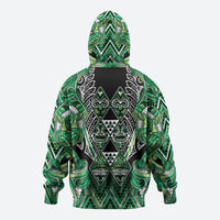 Aotearoa Whakatohea Hoodie Maori Tribal Green Abalone Paua Shell Pattern DT05 - Polynesian Pride