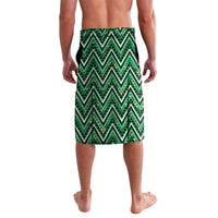 Aotearoa Whakatohea Lavalava Maori Tribal Green Abalone Paua Shell Pattern DT05 - Polynesian Pride