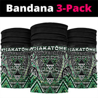 Aotearoa Whakatohea Neck Gaiter Maori Tribal Green Abalone Paua Shell Pattern DT05 package One Size: 25*50cm Green - Polynesian Pride