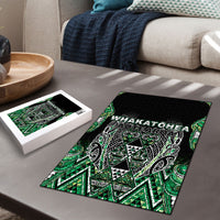 Aotearoa Whakatohea Puzzle Maori Tribal Green Abalone Paua Shell Pattern DT05 - Polynesian Pride