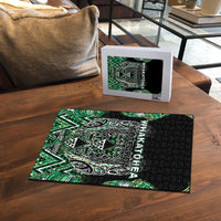 Aotearoa Whakatohea Puzzle Maori Tribal Green Abalone Paua Shell Pattern DT05 - Polynesian Pride
