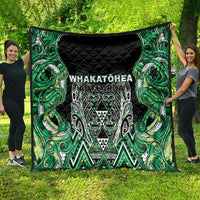 Aotearoa Whakatohea Quilt Maori Tribal Green Abalone Paua Shell Pattern DT05 - Polynesian Pride