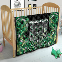Aotearoa Whakatohea Quilt Maori Tribal Green Abalone Paua Shell Pattern DT05 - Polynesian Pride