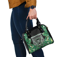 Aotearoa Whakatohea Shoulder Handbag Maori Tribal Green Abalone Paua Shell Pattern DT05 - Polynesian Pride