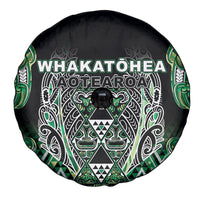 Aotearoa Whakatohea Spare Tire Cover Maori Tribal Green Abalone Paua Shell Pattern DT05 - Polynesian Pride