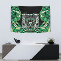 Aotearoa Whakatohea Tapestry Maori Tribal Green Abalone Paua Shell Pattern DT05 - Polynesian Pride