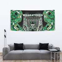 Aotearoa Whakatohea Tapestry Maori Tribal Green Abalone Paua Shell Pattern DT05 - Polynesian Pride