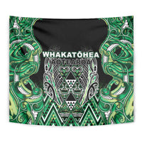 Aotearoa Whakatohea Tapestry Maori Tribal Green Abalone Paua Shell Pattern DT05 - Polynesian Pride