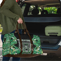Aotearoa Whakatohea Travel Bag Maori Tribal Green Abalone Paua Shell Pattern DT05 - Polynesian Pride