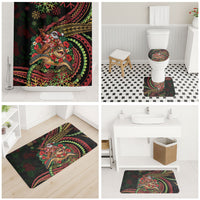 Hawaii Christmas Bathroom Set Aloha Santa Riding Honu DT05 - Polynesian Pride