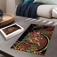 Hawaii Christmas Puzzle Aloha Santa Riding Honu DT05 - Polynesian Pride