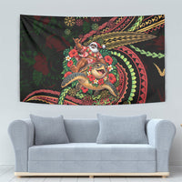 Hawaii Christmas Tapestry Aloha Santa Riding Honu DT05 - Polynesian Pride